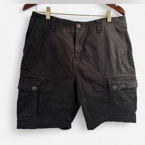 AERO Black Cargo Shorts for Men
